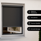Store enrouleur extérieur pour fenêtres | Brise-vue gris | Largeur ajustable | Installation sans perçage